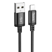 Кабель USB - Apple lightning Hoco X89 Wind 12W 100см 2,4A  (black)