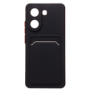Чехол-накладка - SC337 с картхолдером для "Xiaomi Poco X7 Pro" (black) (239087)