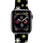 Ремешок - ApW16 Apple Watch 38/40/41 mm силикон на кнопке (002) (black)
