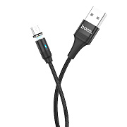 Кабель USB - micro USB Hoco U76 Fresh магнитный 10W 120см 2A  (black)