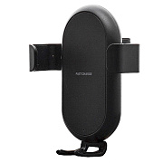 Держатель автомобильный - гравитационный+беспроводная зарядка T8 в дефлектор (black)