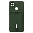 Чехол-накладка - SC304 с картхолдером для "Xiaomi Redmi 9C" (dark green) (208509)