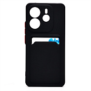 Чехол-накладка - SC337 с картхолдером для "Xiaomi Redmi Note 14 4G" (black) (239941)