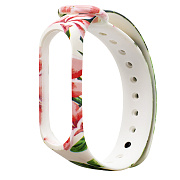 Ремешок - WB13 Xiaomi Mi Band 3/Mi Band 4 силикон на кнопке (04) (регулируемый) (green)