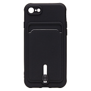 Чехол-накладка - SC304 с картхолдером для "Apple iPhone 7/iPhone 8/iPhone SE 2020" (black) (208661)