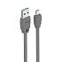 Кабель USB - micro USB Celebrat CB-02M 12W 100см 2,4A  (gray)