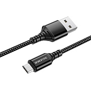 Кабель USB - micro USB Borofone BX54 Ultra bright 12W 100см 2,4A  (black)