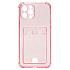 Чехол-накладка - SC300 с картхолдером для "Apple iPhone 13 Pro" (pink)