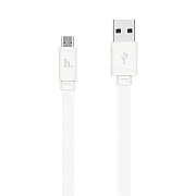 Кабель USB - micro USB Hoco X5 Bamboo 12W 100см 2,4A  (white)