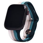 Ремешок - ApW Apple Watch 38/40/41 mm силикон на кнопке (001) (multicolor)