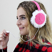 Проводные наушники с микрофоном полноразмерные Earmuffs EMS-04 Jack 3,5  (pink)