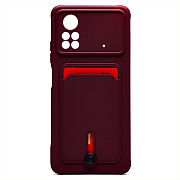 Чехол-накладка - SC304 с картхолдером для "Xiaomi Redmi Note 11 Pro 4G Global/Redmi Note 11 Pro 5G Global" (bordo)