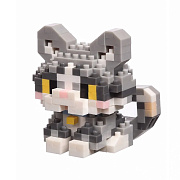 Конструктор - "Pet series" кошка (3) (gray/white)
