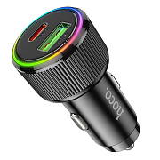 Адаптер Автомобильный Hoco NZ14A Guerrero PD20W+QC3.0 (black)