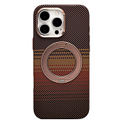 Чехол-накладка Luxo Creative PC с подставкой для "Apple iPhone 16 Pro Max" (LF113) (brown)