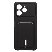 Чехол-накладка - SC304 с картхолдером для "Tecno Spark 40" (black) (241205)