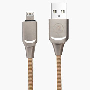 Кабель USB - Apple lightning RockBox RC-L02 12W 100см 2,4A  (gold)