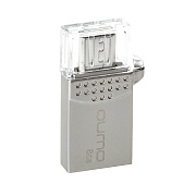 Флэш накопитель USB/MicroUSB  8 Гб Qumo Keeper OTG .. (silver)