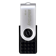 Флэш накопитель USB/MicroUSB 16 Гб Smart Buy Trio 3-in-1 OTG (USB Type-A+USB Type-C+micro USB) (black/grey) 