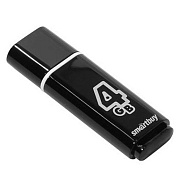 Флэш накопитель USB  4 Гб Smart Buy Glossy (black)