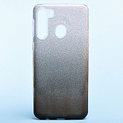 Чехол-накладка - SC097 Gradient для "Samsung SM-A215 Galaxy A21" (black/silver)