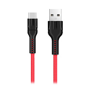 Кабель USB - Type-C Hoco U31  120см 2,4A  (red)