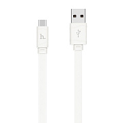 Кабель USB - Type-C Hoco X5 Bamboo 18W 100см 3A  (white)