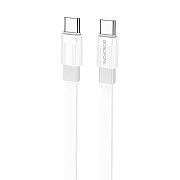 Кабель Type-C - Type-C Borofone BX89 60W 100см 3A  (white/gray)