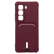 Чехол-накладка - SC304 с картхолдером для "Infinix Hot 50 4G" (bordo) (237575)