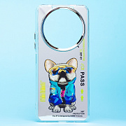 Чехол-накладка - PC092 для "Xiaomi Redmi A3" (собака) (transparent)