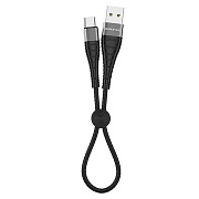 Кабель USB - Type-C Borofone BX32 Munificent 18W 25см 3A  (black)