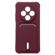 Чехол-накладка - SC304 с картхолдером для "Tecno Spark 30 4G" (bordo) (237638)