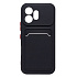 Чехол-накладка - SC337 с картхолдером для "Honor 600" (black)