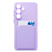 Чехол-накладка - SC337 с картхолдером для "Samsung Galaxy S25 FE" (light violet) (242286)