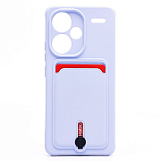 Чехол-накладка - SC304 с картхолдером для "Xiaomi Redmi Note 13 Pro+" (light violet)