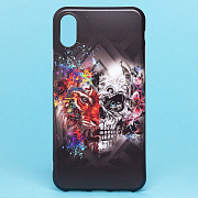 Чехол-накладка - SC185 для "Apple iPhone XR" (002) (black/orange)