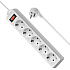 Сетевой фильтр Defender ES, 5 розеток, 3 м (white)