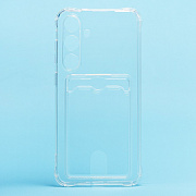 Чехол-накладка - SC276 с картхолдером для "Samsung Galaxy S24+" (transparent)
