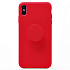 Чехол-накладка - SC161 с попсокетом для "Apple iPhone XS Max" (red) ..
