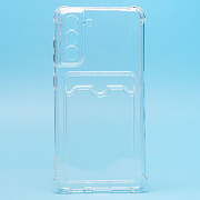 Чехол-накладка - SC278 с картхолдером для "Samsung SM-G990 Galaxy S21FE" (transparent) 
