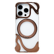 Чехол-накладка - Z-08 Glassy SafeMag для "Apple iPhone 16 Pro" (gold) (243152)