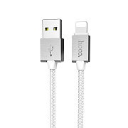 Кабель USB - Apple lightning Hoco U49  120см 2,4A  (white)