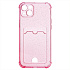 Чехол-накладка - SC300 с картхолдером для "Apple iPhone 14 Plus" (pink)