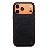 Чехол-накладка Cellis SM030 SafeMag для "Apple iPhone 17 Pro Max" Натуральная кожа зернистая (black) (242143)