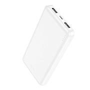 Внешний аккумулятор Hoco J100 10000mAh Micro/Type-C/USB*2 (white)