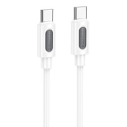 Кабель Type-C - Type-C Borofone BX114 PD 60W 100см 3A  (white)