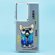 Чехол-накладка - PC092 для "Samsung Galaxy S23 Ultra" (собака) (transparent)