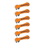 Элемент воздушно-цинковый Duracell ZA13 (6-BL) (для слуховых аппаратов)  (6) (60/600/54000)