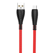 Кабель USB - micro USB Borofone BX38 Cool 12W 100см 2,4A  (red)