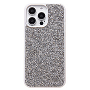 Чехол-накладка - PC071 POSH SHINE для "Apple iPhone 15 Pro Max" россыпь кристаллов (silver) (226899)
